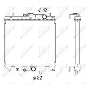 Hladnjak, hlađenje motora NRF NRF 53276 IC-AE56EE