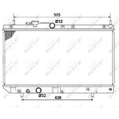 Hladnjak, hlađenje motora NRF NRF 53277 IC-C3CAEF