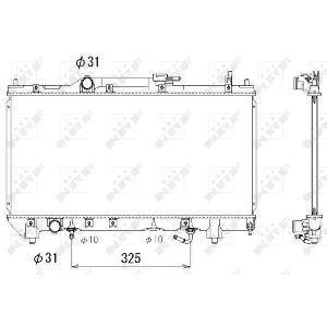 Hladnjak, hlađenje motora NRF NRF 53278 IC-AE56EF