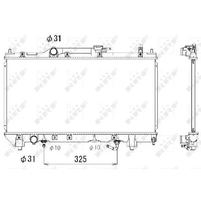 Hladnjak, hlađenje motora NRF NRF 53278 IC-AE56EF