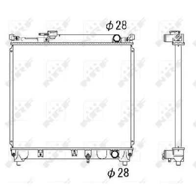 Hladnjak, hlađenje motora NRF NRF 53279 IC-AE56F0