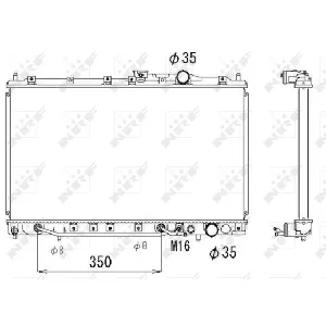 Hladnjak, hlađenje motora NRF NRF 53283 IC-AE56F3