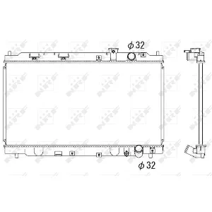 Hladnjak, hlađenje motora NRF NRF 53284 IC-AE56F4