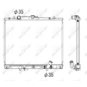 Hladnjak, hlađenje motora NRF NRF 53285 IC-AE56F5