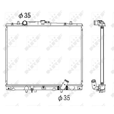 Hladnjak, hlađenje motora NRF NRF 53285 IC-AE56F5