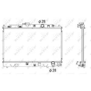 Hladnjak, hlađenje motora NRF NRF 53286 IC-AE56F6