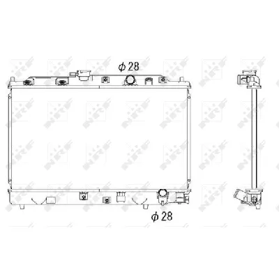 Hladnjak, hlađenje motora NRF NRF 53286 IC-AE56F6