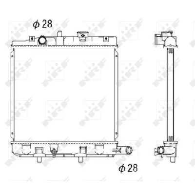 Hladnjak, hlađenje motora NRF NRF 53291 IC-AE56FA