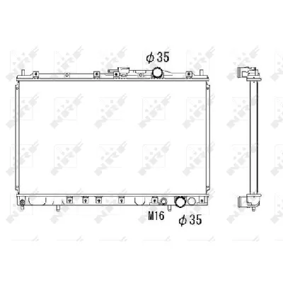 Hladnjak, hlađenje motora NRF NRF 53301 IC-C2FF4E