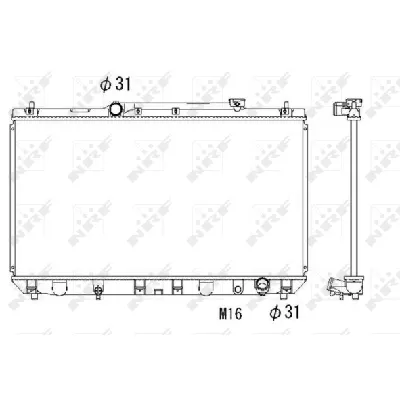 Hladnjak, hlađenje motora NRF NRF 53307 IC-AE5705