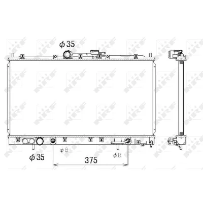 Hladnjak, hlađenje motora NRF NRF 53313 IC-AE570B