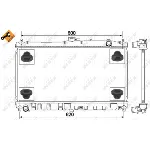 Hladnjak, hlađenje motora NRF NRF 53317 IC-AE570C