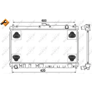 Hladnjak, hlađenje motora NRF NRF 53317 IC-AE570C
