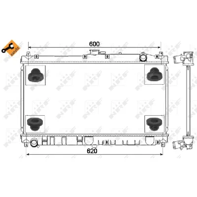 Hladnjak, hlađenje motora NRF NRF 53317 IC-AE570C