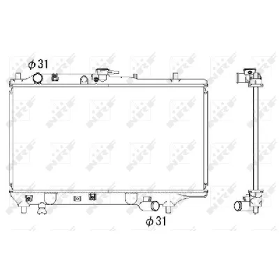 Hladnjak, hlađenje motora NRF NRF 53322 IC-AE5711