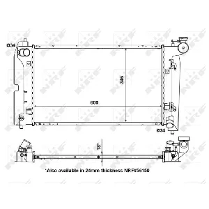 Hladnjak, hlađenje motora NRF NRF 53325 IC-AE5713