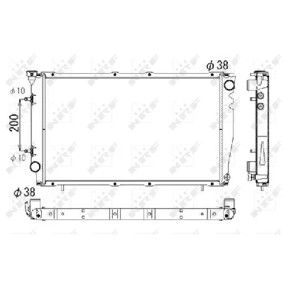 Hladnjak, hlađenje motora NRF NRF 53326 IC-AE5714
