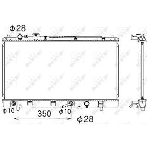 Hladnjak, hlađenje motora NRF NRF 53340 IC-AE5742