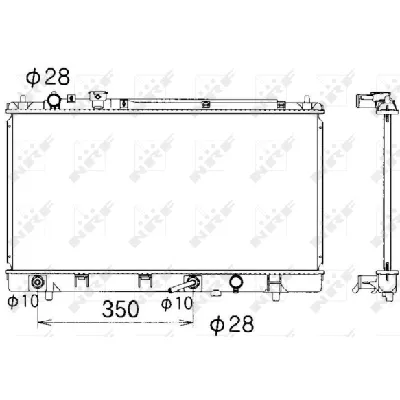 Hladnjak, hlađenje motora NRF NRF 53340 IC-AE5742