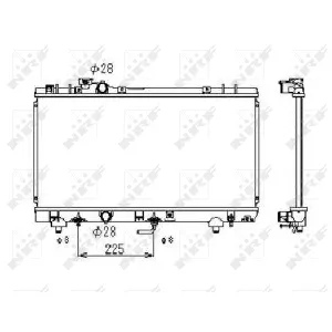 Hladnjak, hlađenje motora NRF NRF 53349 IC-AE5744