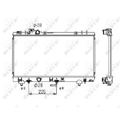 Hladnjak, hlađenje motora NRF NRF 53349 IC-AE5744