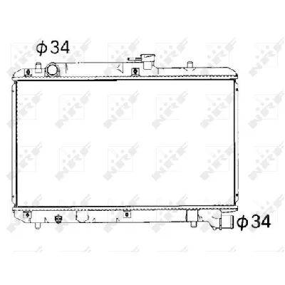 Hladnjak, hlađenje motora NRF NRF 53351 IC-AE5746