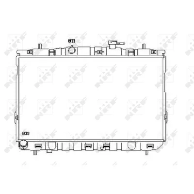 Hladnjak, hlađenje motora NRF NRF 53355 IC-AE574A