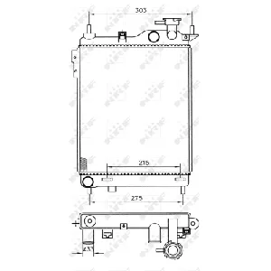 Hladnjak, hlađenje motora NRF NRF 53359 IC-C2FF55