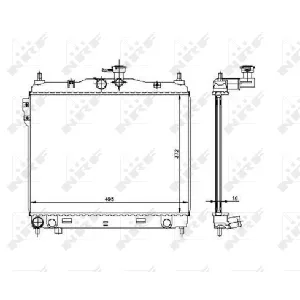 Hladnjak, hlađenje motora NRF NRF 53361 IC-AE574F