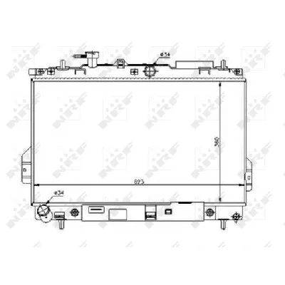 Hladnjak, hlađenje motora NRF NRF 53363 IC-AE5751