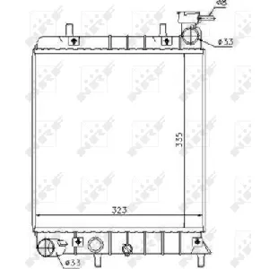 Hladnjak, hlađenje motora NRF NRF 53376 IC-AE575D