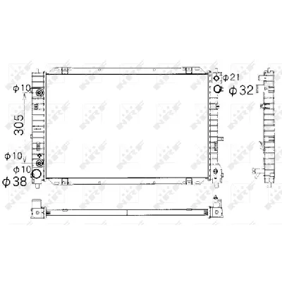 Hladnjak, hlađenje motora NRF NRF 53377 IC-C2FF56