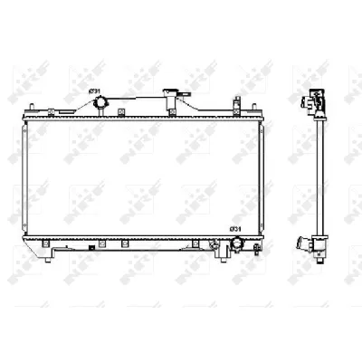 Hladnjak, hlađenje motora NRF NRF 53380 IC-AE5760