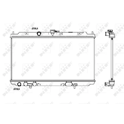 Hladnjak, hlađenje motora NRF NRF 53387 IC-AE5766