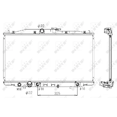 Hladnjak, hlađenje motora NRF NRF 53391 IC-C2FF5A