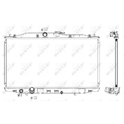 Hladnjak, hlađenje motora NRF NRF 53392 IC-C2FF5B