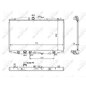 Hladnjak, hlađenje motora NRF NRF 53393 IC-C2FF5C