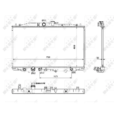 Hladnjak, hlađenje motora NRF NRF 53393 IC-C2FF5C