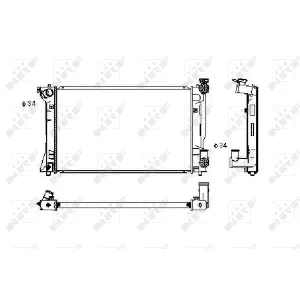 Hladnjak, hlađenje motora NRF NRF 53394 IC-C2FF5D