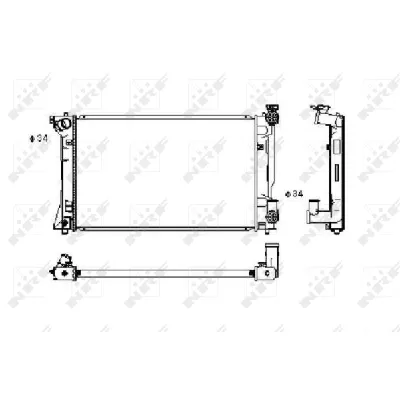 Hladnjak, hlađenje motora NRF NRF 53394 IC-C2FF5D