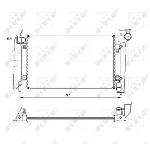 Hladnjak, hlađenje motora NRF NRF 53396 IC-AE5768