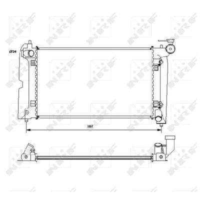 Hladnjak, hlađenje motora NRF NRF 53396 IC-AE5768
