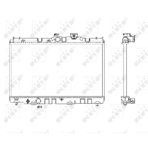 Hladnjak, hlađenje motora NRF NRF 53399 IC-AE576A