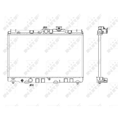 Hladnjak, hlađenje motora NRF NRF 53399 IC-AE576A