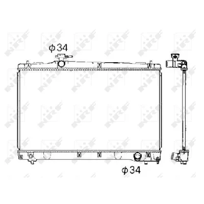 Hladnjak, hlađenje motora NRF NRF 53401 IC-C3CB6F