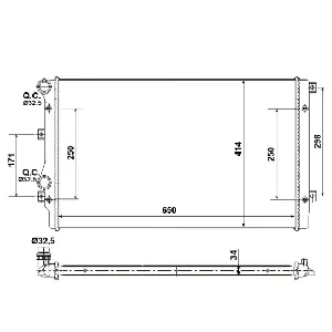Hladnjak, hlađenje motora NRF NRF 53406A IC-D81821