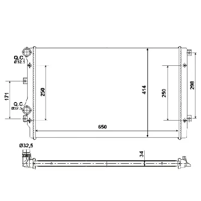 Hladnjak, hlađenje motora NRF NRF 53406A IC-D81821