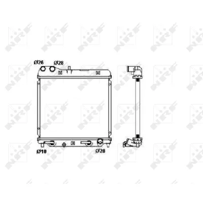 Hladnjak, hlađenje motora NRF NRF 53408 IC-AE5771