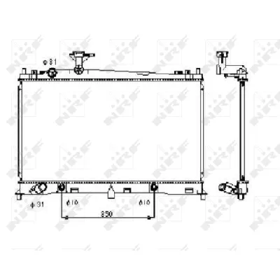 Hladnjak, hlađenje motora NRF NRF 53410 IC-AE5773