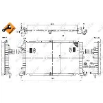 Hladnjak, hlađenje motora NRF NRF 53415 IC-AE5776